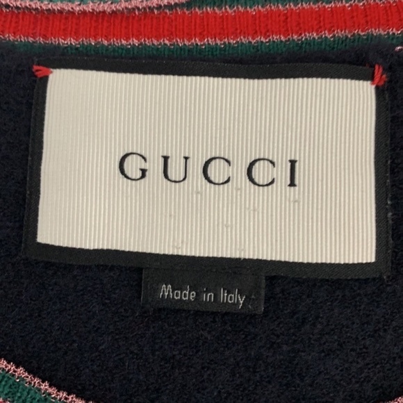 Gucci Web-Trimmed Crew Neck Pullover - Picture 5 of 6